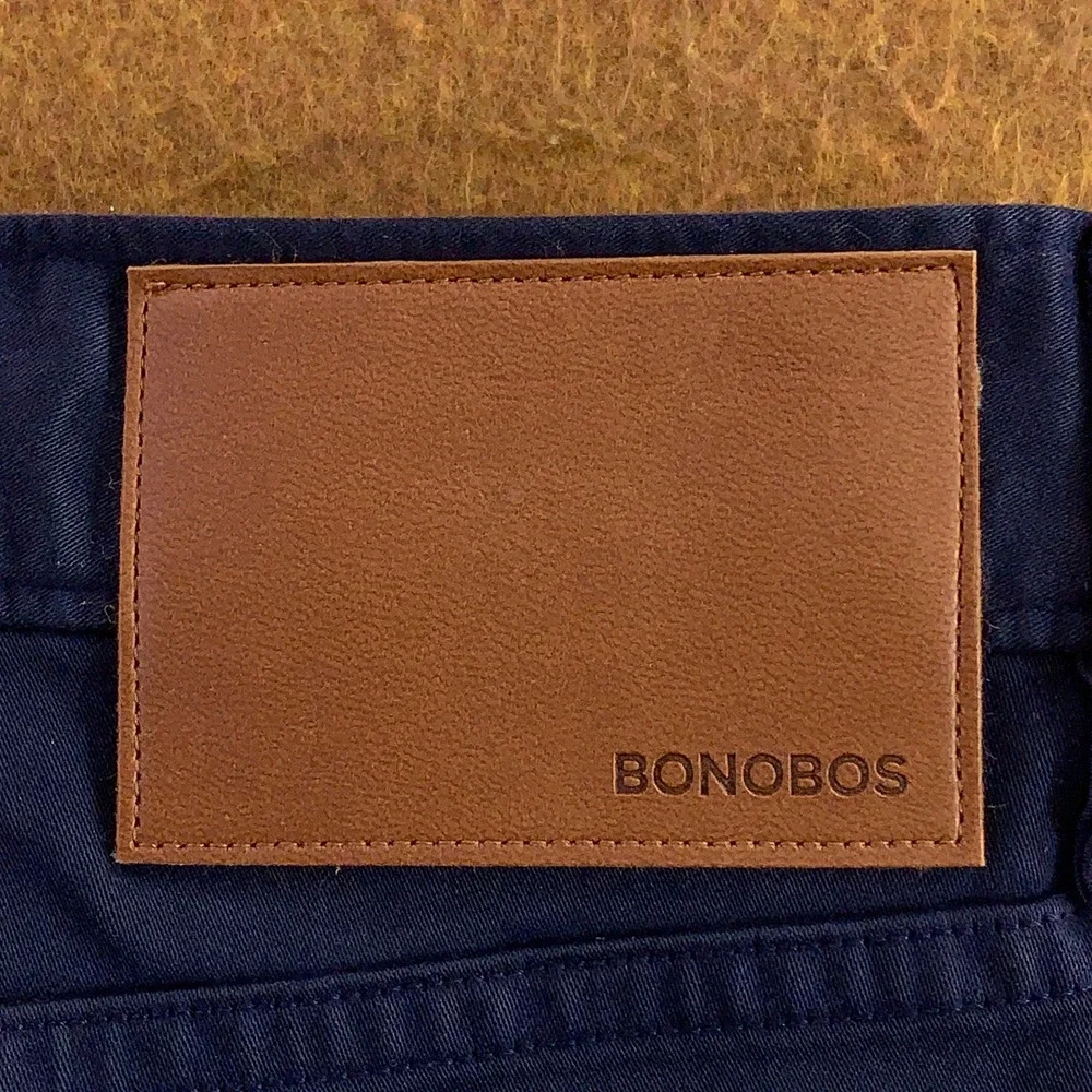 Bonobos Mens 35x30 Navy Blue Straight Leg Five-Pocket Chino Pants New